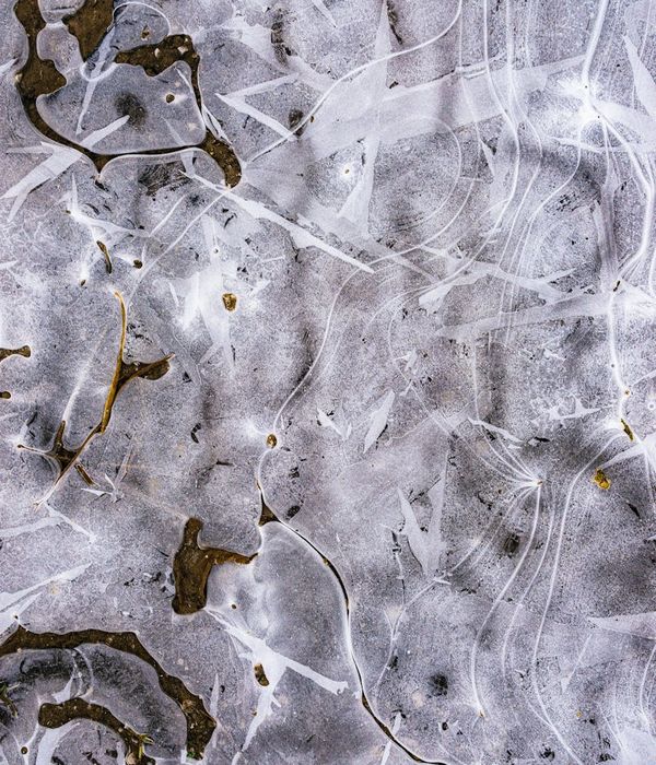 Abstract geometric ice crystals representing balance and stability